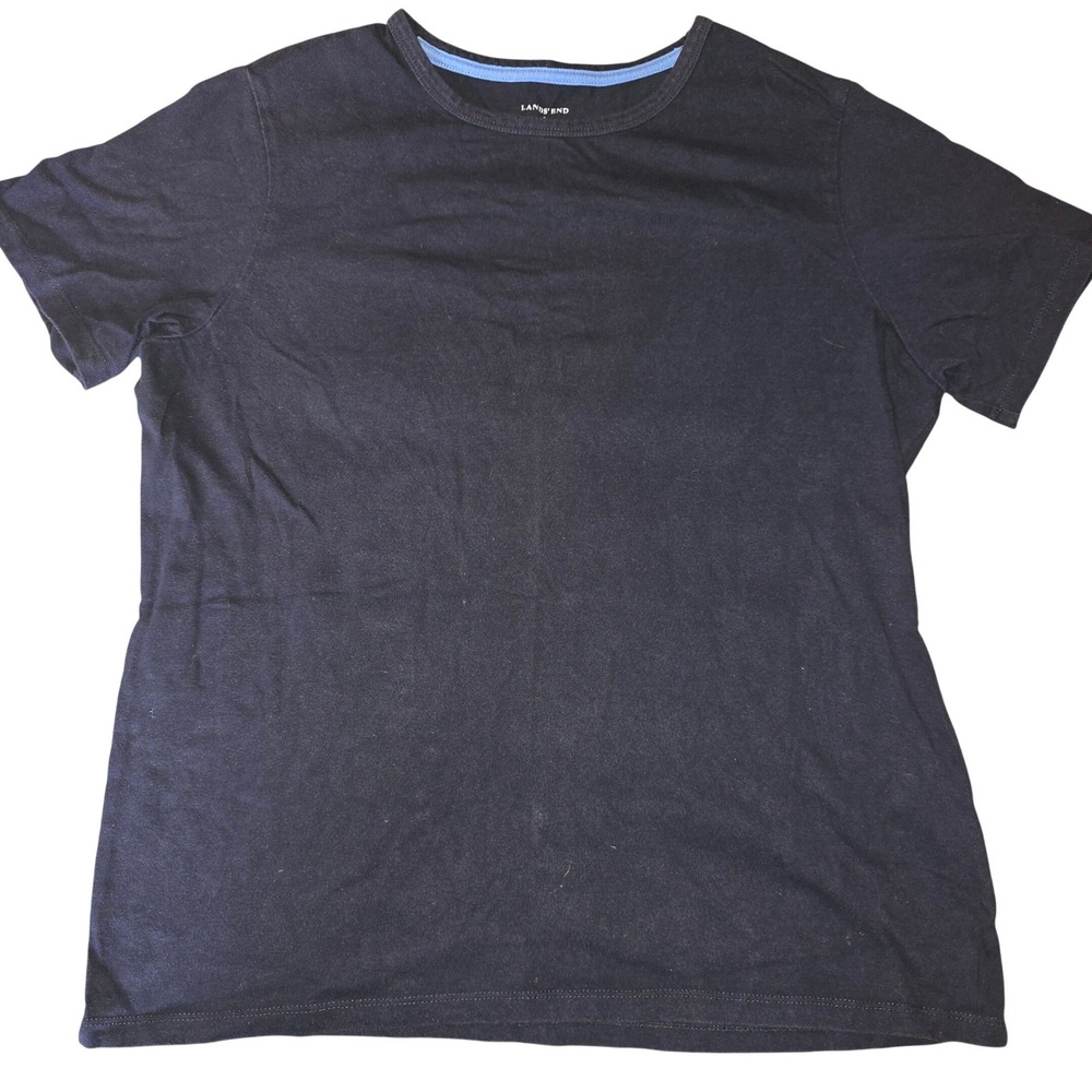 Land's End 100% Cotton Navy Blue Small T-shirt